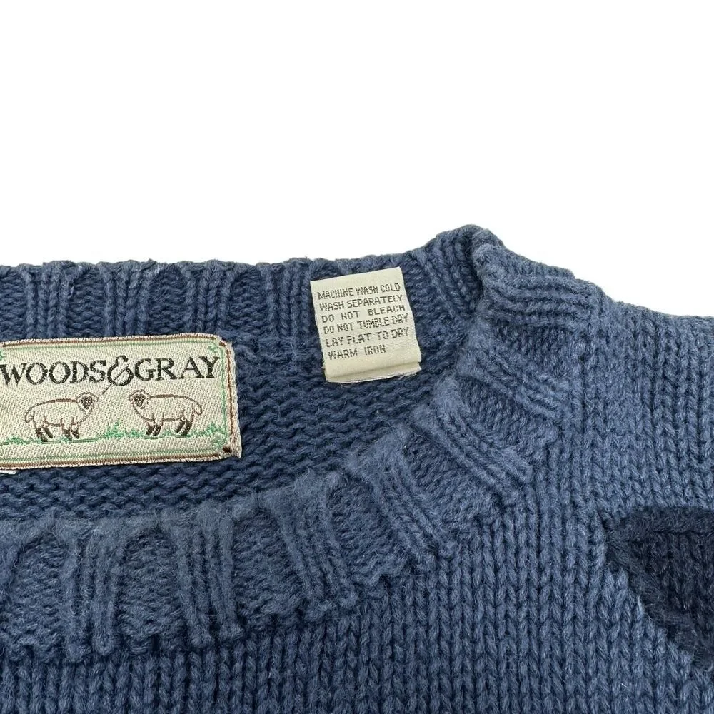 WOODS & GRAY Vintage Crewneck‎ Sweater Aztec Southwest Ramie Cotton Size Large